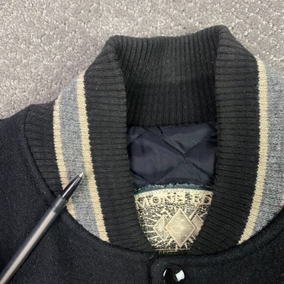 Vintage GMC Jimmy Diamond Edition Bomber Jacket Men's Large Leather Wool Trucks - Picture 7 of 15